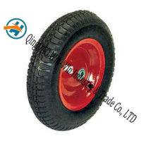 Pneumatic Rubber Wheel for Platform Trucks Alloy Wheel (16